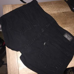 Levi's black shorty shorts